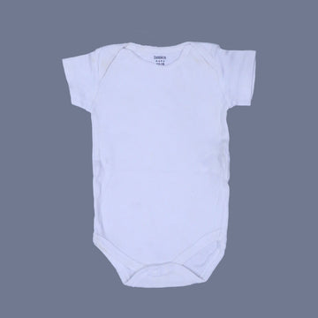WHITE PLAIN BASIC ROMPER FOR SUMMERS